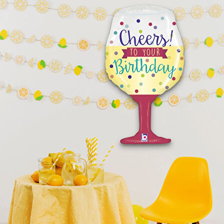 Cheers to Your Birthday Supertrend Folyo Balon 34"