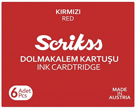 Supertrend Dolma Kalem Kartuşu 6'lı Kutu KIRMIZI