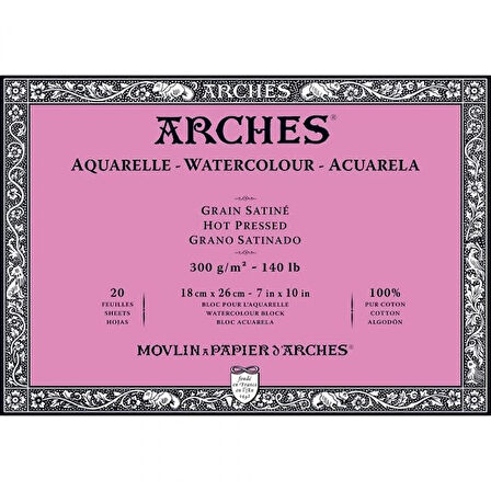 Supertrend Sulu Boya Defteri Blok Sıcak Baskı - Düz Doku 300 gr. 18x26 cm. 20 Yaprak