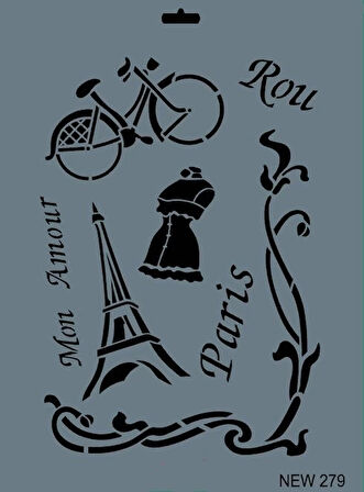 Supertrend Stencil Boyama Şablonu 25x35 cm. NEW-279