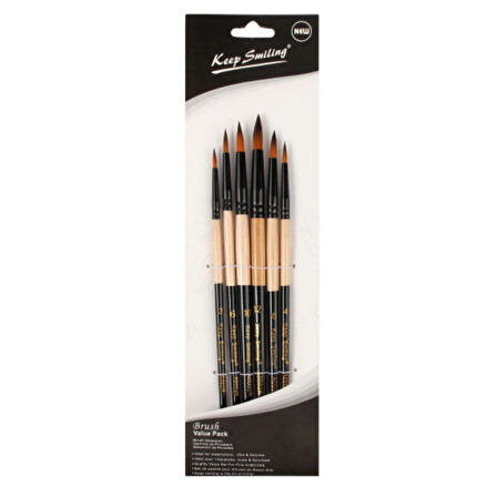 Supertrend Sentetik Sivri Yuvarlak Uçlu Fırça Seti 6'lı