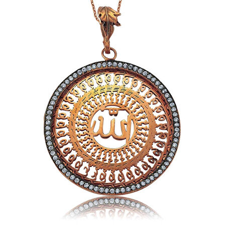 Supertrend Gümüş Allah Yazılı Kadın Kolye