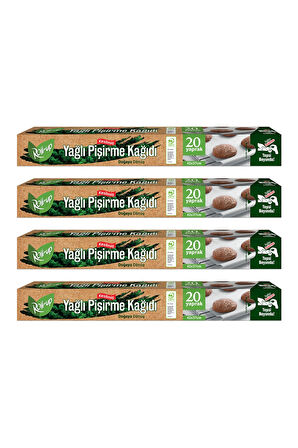 Supertrend Doğaya Dönüşümlü Kesilmiş Yağlı Pişirme Kağıdı 20 Yaprak 4 Adet
