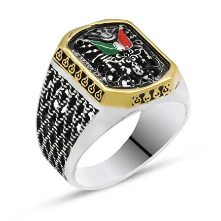 Supertrend Gümüş Osmanlı Devlet Armalı Erkek Yüzük