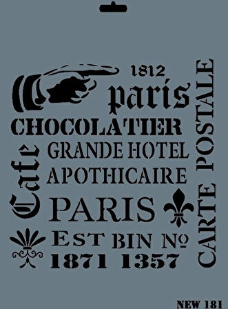 Supertrend Stencil Boyama Şablonu 25x35 cm. NEW-181