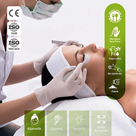 Supertrend Beyaz Lateks Eldiven Pudralı L 100 Adet x 10 Paket