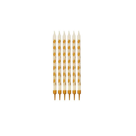 Balon Desenli Beyaz Doğum Günü Mumu