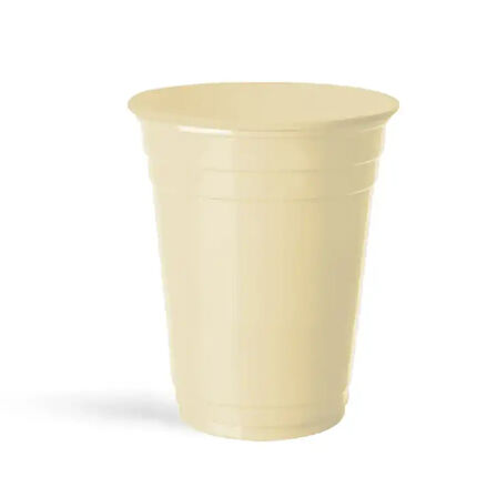 Krem Plastik Büyük Meşrubat Bardağı