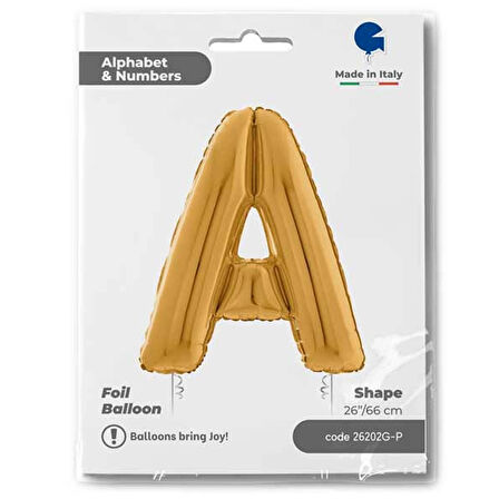 A Harf Supertrend Altın Folyo Balon 26"