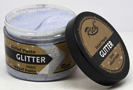 Supertrend Glitter (Simli) Rölyef Pasta 150 cc. GÜMÜŞ