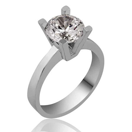 Supertrend Gümüş Tek Taş Kadın Yüzük