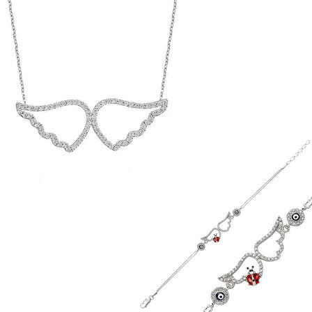 Supertrend Gümüş Melek Kanadı Kadın Set