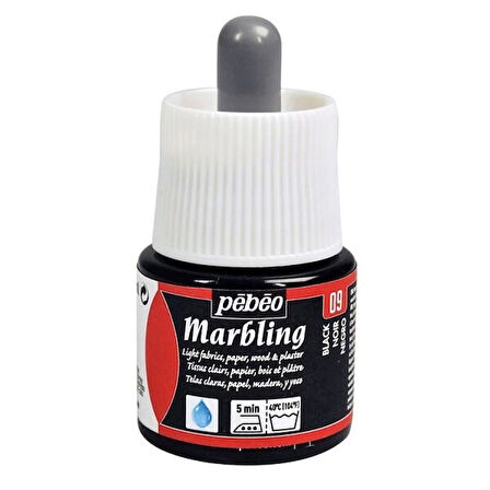 Supertrend Marbling Ebru Boyası 45 ml. 09 Black