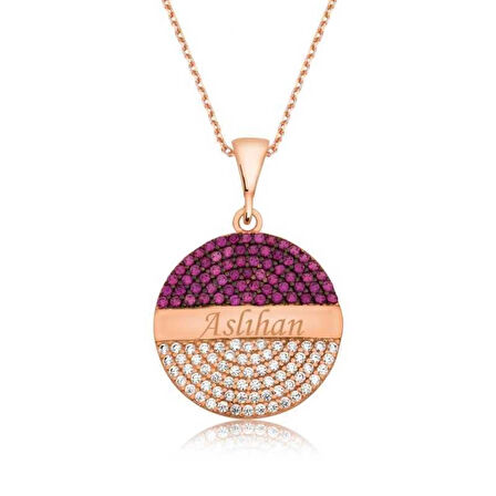Supertrend Gümüş Rose Yuvarlak İsimli Kadın Kolye