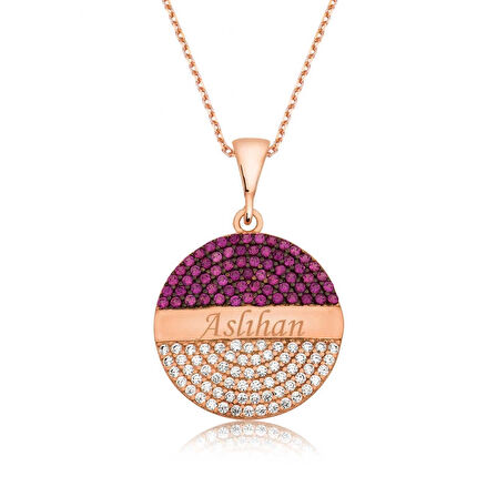 Supertrend Gümüş Rose Yuvarlak İsimli Kadın Kolye