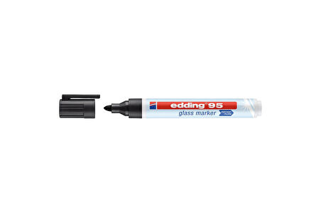 Supertrend 95 Glass Marker Cam Kalemi Siyah