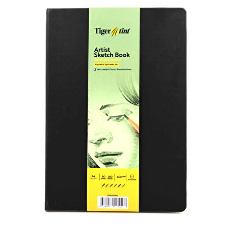 Supertrend Sketchbook Sert Kapak Eskiz Çizim Defteri 140 gr. 21x29 cm. 80 yp. SİYAH
