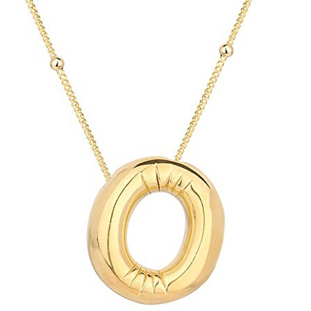 Supertrend Gümüş Gold Balon O Harfi Kadın Kolye