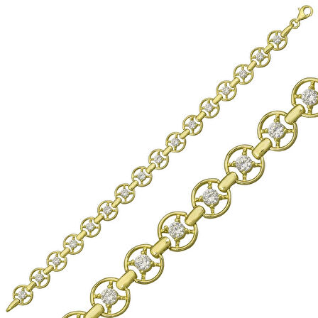 Supertrend Gümüş Gold Yuvarlak Su Yolu Kadın Bileklik