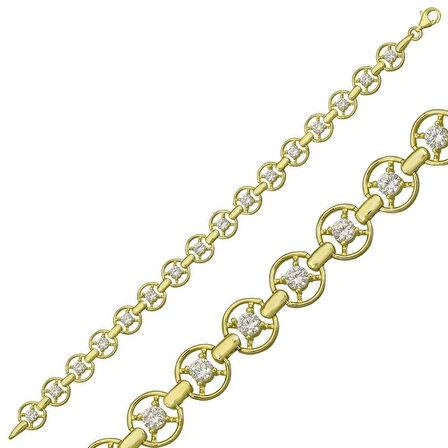 Supertrend Gümüş Gold Yuvarlak Su Yolu Kadın Bileklik