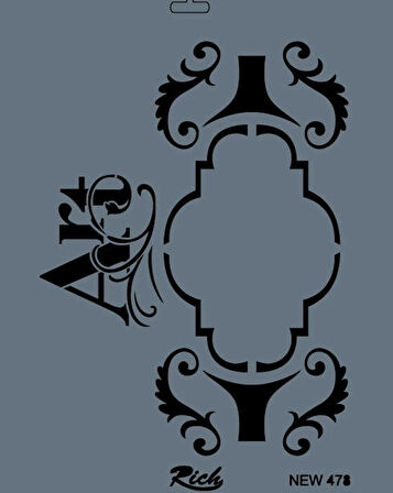 Supertrend Stencil Boyama Şablonu 25x35 cm. NEW-478