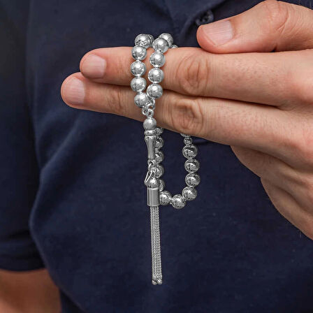 Supertrend Gümüş Yuvarlak Erkek Tesbih