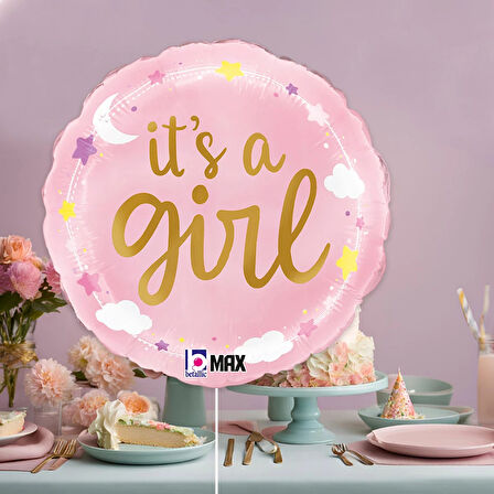 It's A Girl Stars & Clouds Supertrend Folyo Balon 18"