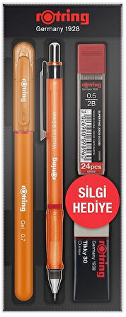 Supertrend Visuclick Versatil Kalem + Jel Kalem + Min + Silgi Okul Seti 0.5 mm TURUNCU
