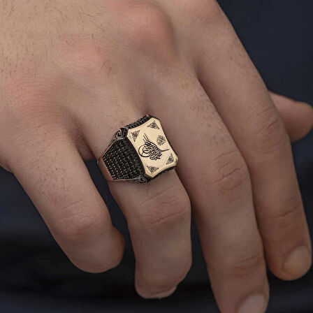 Supertrend Gümüş Osmanlı Tuğralı Erkek Yüzük