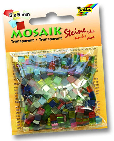 Supertrend Transparan Mozaik Taşı 5x5 mm. 700 Adet 20 RENK KARIŞIK