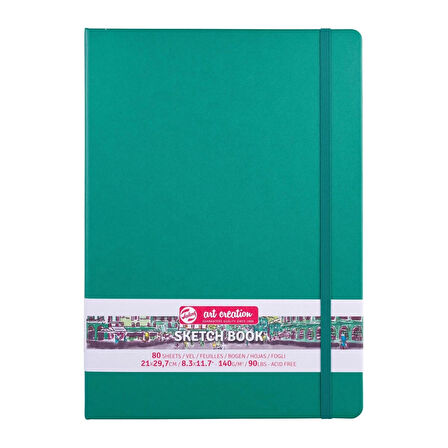 Supertrend Art Creation Sketchbook Sert Kapak Eskiz Çizim Defteri 140 gr. 21x30 cm. 80 yp. FOREST GREEN