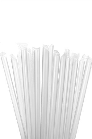 Supertrend Jelatinli Bubble Tea Şeffaf Pipet 12mm x 22cm - 50 Adet