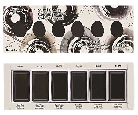 Supertrend Gansai Tambi Tablet Sulu Boya Seti Sumi Colors 6 Renk