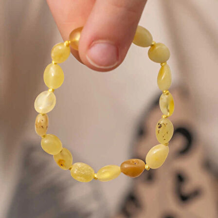 Supertrend Bebek Damla Kehribar Bileklik