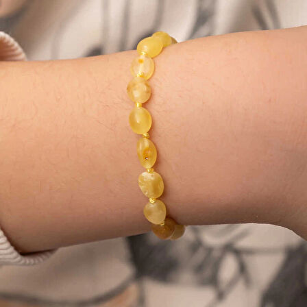 Supertrend Bebek Damla Kehribar Bileklik