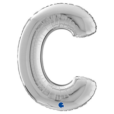 C Harf Supertrend Gümüş Folyo Balon 26"