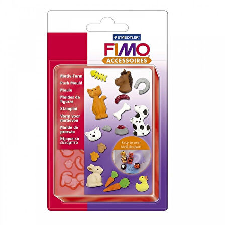 Supertrend Fimo Push Mould Esnek Silikon Polimer Kil Kalıbı EVCİL HAYVANLAR
