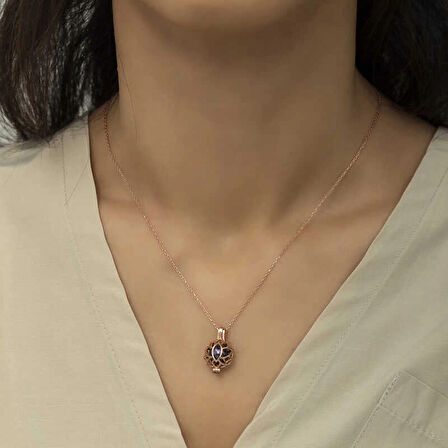 Supertrend Gümüş Rose Kafesli Lotus Kadın Kolye