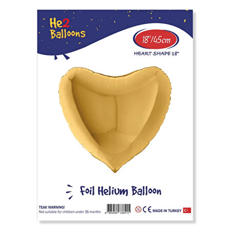Altın Kalp Folyo Balon 18"