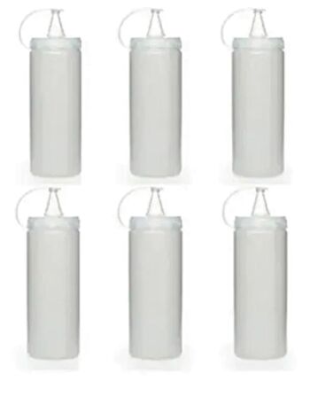 Şeffaf Plastik Sızdırmaz Kapaklı Fişek Sosluk 700 Ml X 6'lı Set