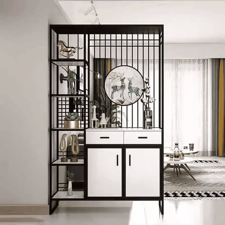 SPR8640 Modern Metal Raflı Oda Bölücü Seperatör Kitaplık Standı