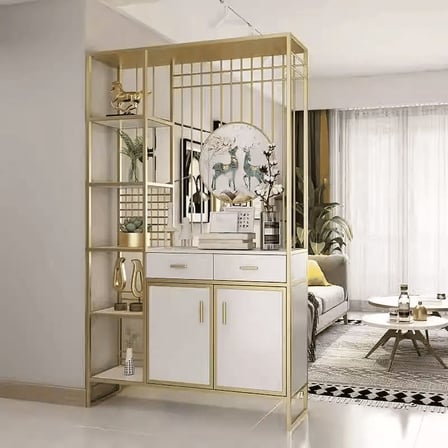 SPR8640 Modern Metal Raflı Oda Bölücü Seperatör Kitaplık Standı
