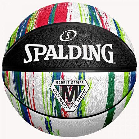 SPALDİNG BASKET TOPU 2021 MARBLE SERİES ALT RAİNBOW NO:7 TOPBSKSPA315