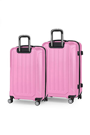 Spring Model Pembe Renk 2'li Valiz Seti Kabin + Orta