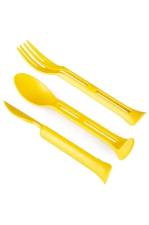 Combo 3 In 1 Çatal Kaşık Set (SARI)