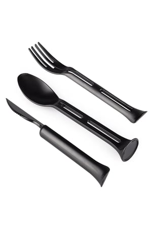 Combo 3 In 1 Çatal Kaşık Set (SİYAH)