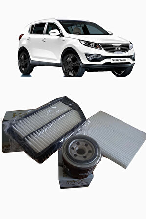 2011-2014 KİA SPORTAGE 1.6 GDİ BENZİNLİ PERİYODİK BAKIM SETİ HAVA + POLEN + YAĞ FİLTRESİ