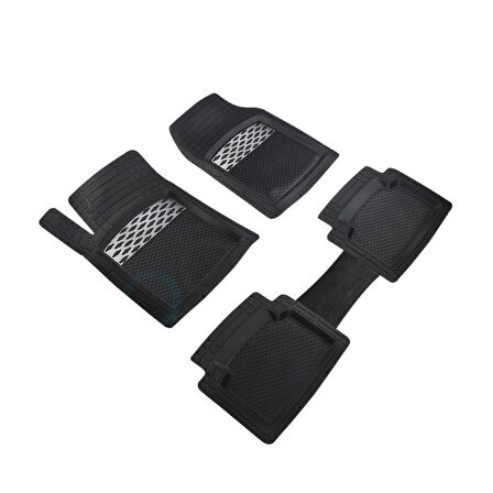 Togg T10X Uyumlu 3D Havuzlu Oto Paspas Sporty Serisi Kesilebilir Model Carbon