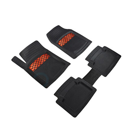 Jaecoo J7 Uyumlu 3D Havuzlu Oto Paspas Sporty Serisi Kesilebilir Model Kırmızı