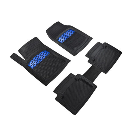 Togg T10X Uyumlu 3D Havuzlu Oto Paspas Sporty Serisi Kesilebilir Model Mavi